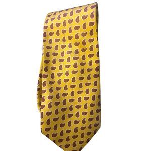 Brooks Brothers 100% Silk‎ Necktie Yellow, Gray, Red